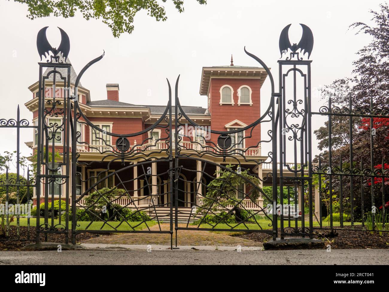 exterior of author Stephen King's house near downtown Bangor Maine Stock Photo