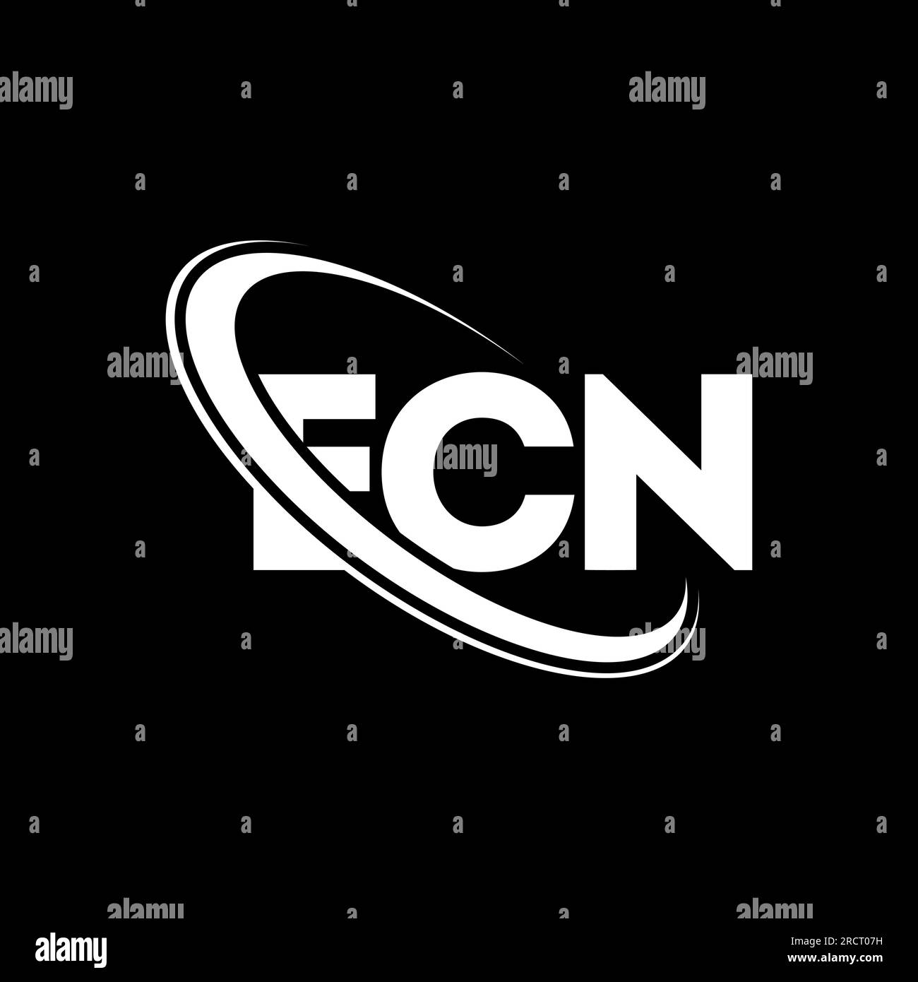 ECN logo. ECN letter. ECN letter logo design. Initials ECN logo linked ...