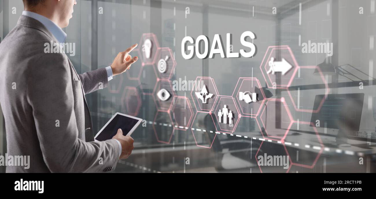 Teamwork Goals Strategy Business Support Concept. Stock Photo