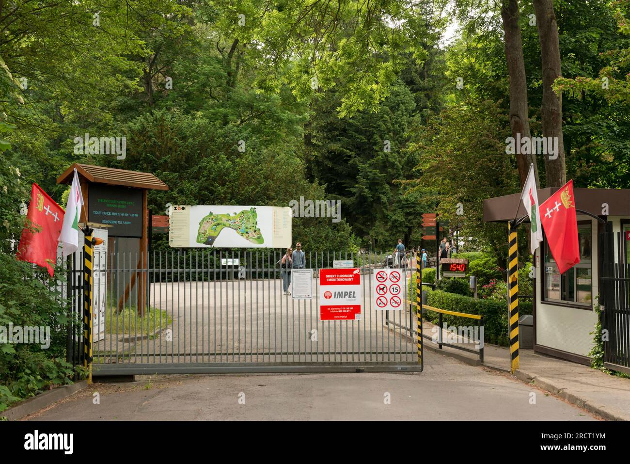 Entrance to the Gdansk Zoo, Gdansk, Pomerania, Poland, Europe, EU Stock Photo