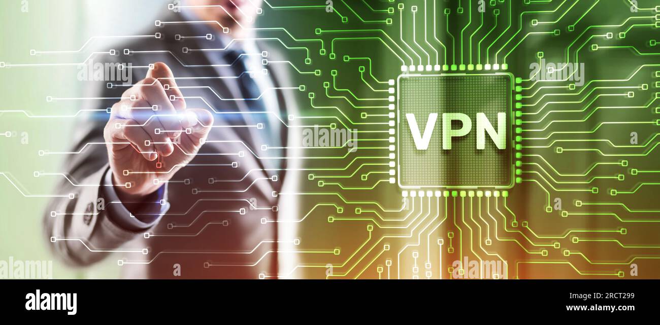 Virtual private network VPN on Gears Server Background Stock Photo Alamy