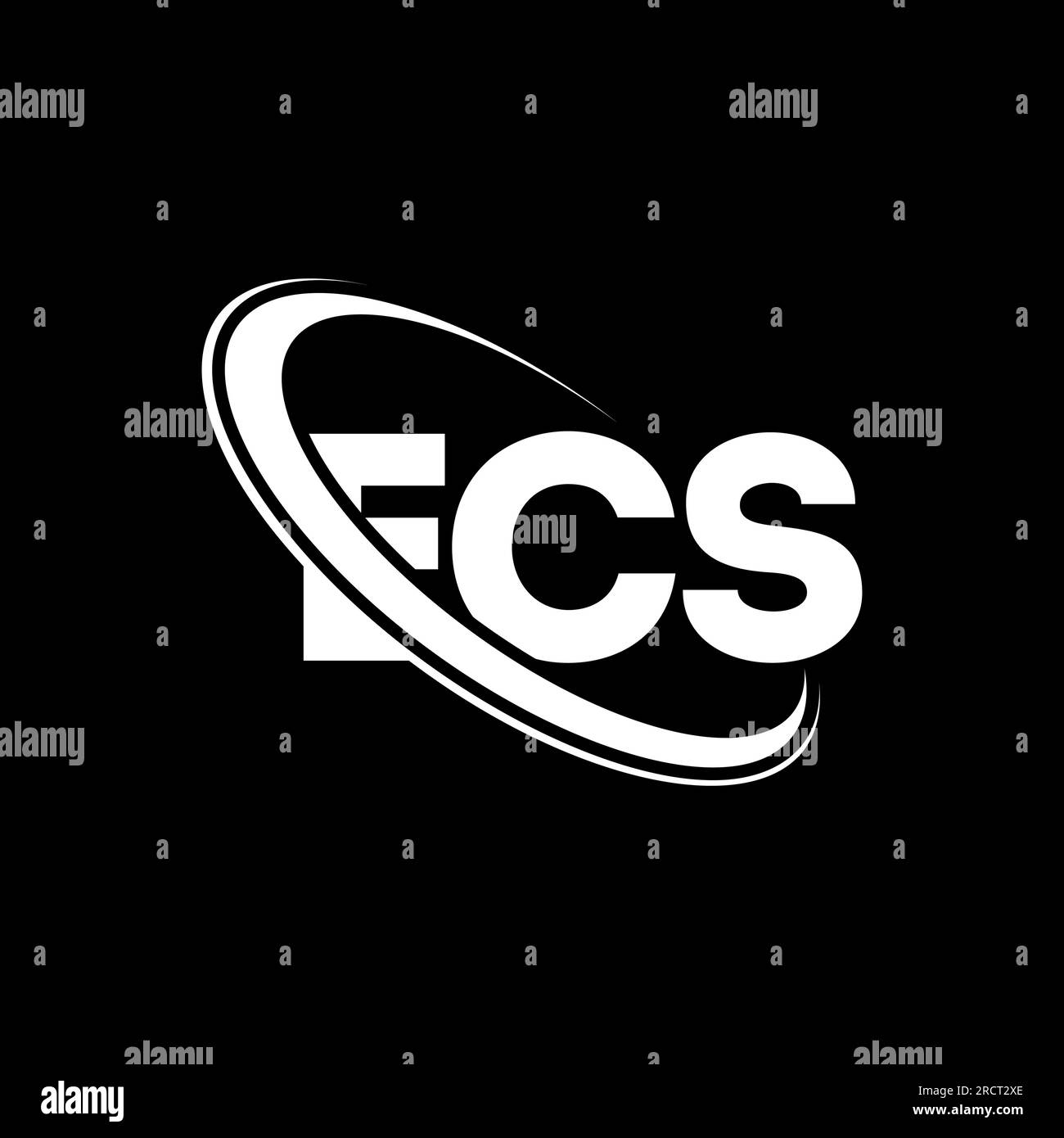 ECS logo. ECS letter. ECS letter logo design. Initials ECS logo linked
