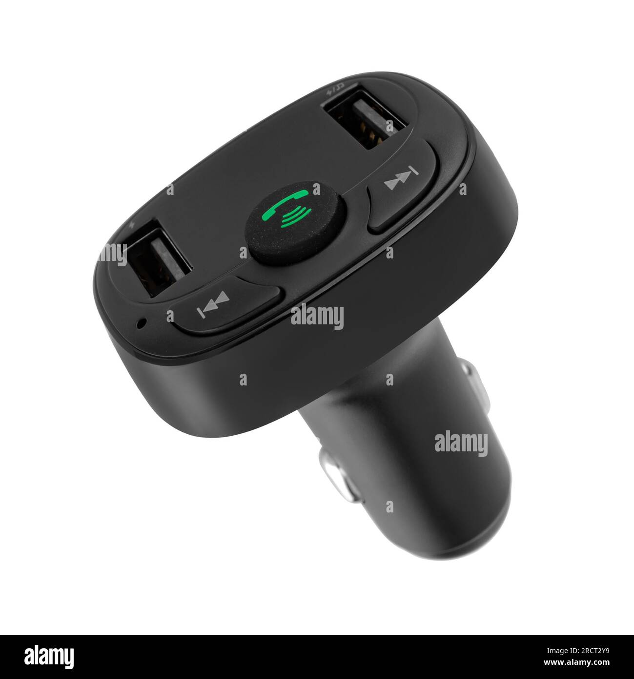 car cigarette lighter charging adapter on white background in