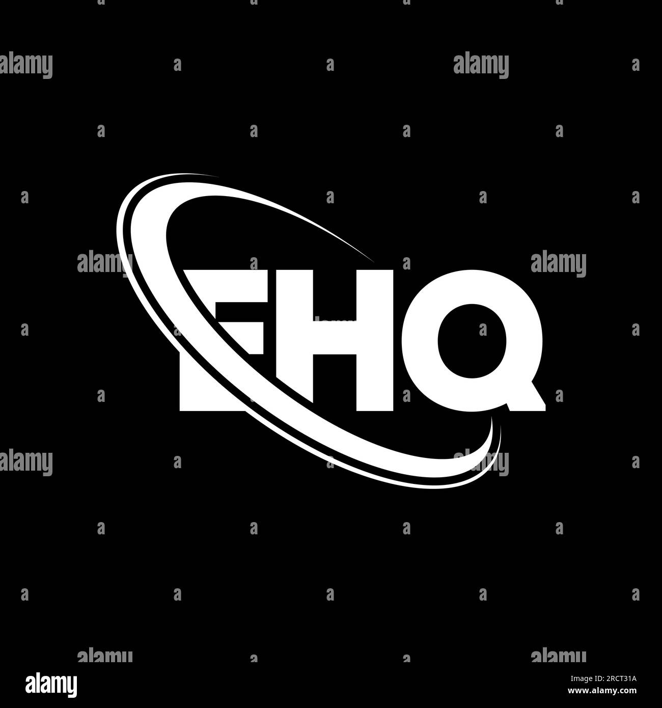 EHQ logo. EHQ letter. EHQ letter logo design. Initials EHQ logo linked ...