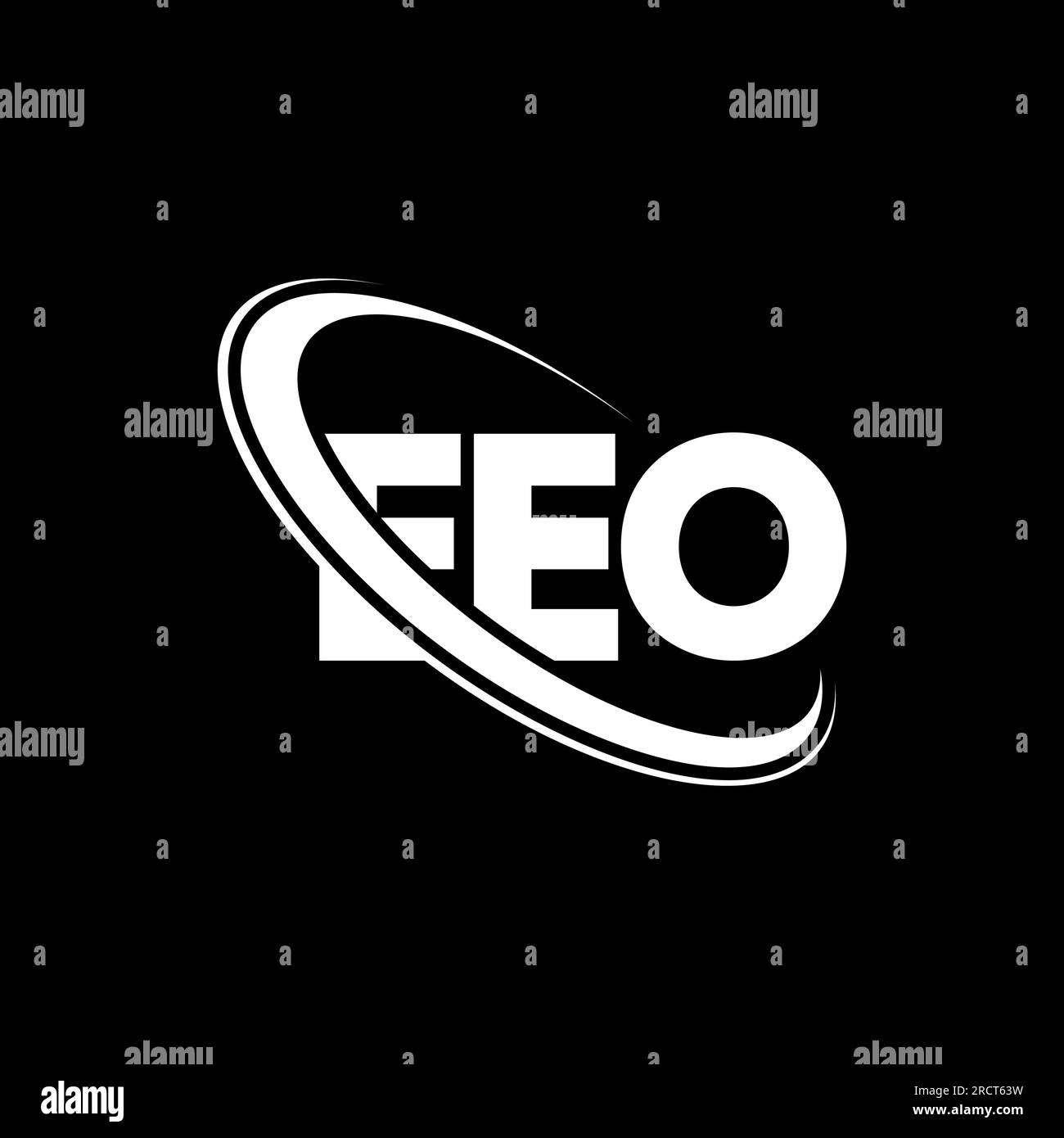 EEO logo. EEO letter. EEO letter logo design. Initials EEO logo linked with circle and uppercase monogram logo. EEO typography for technology, busines Stock Vector