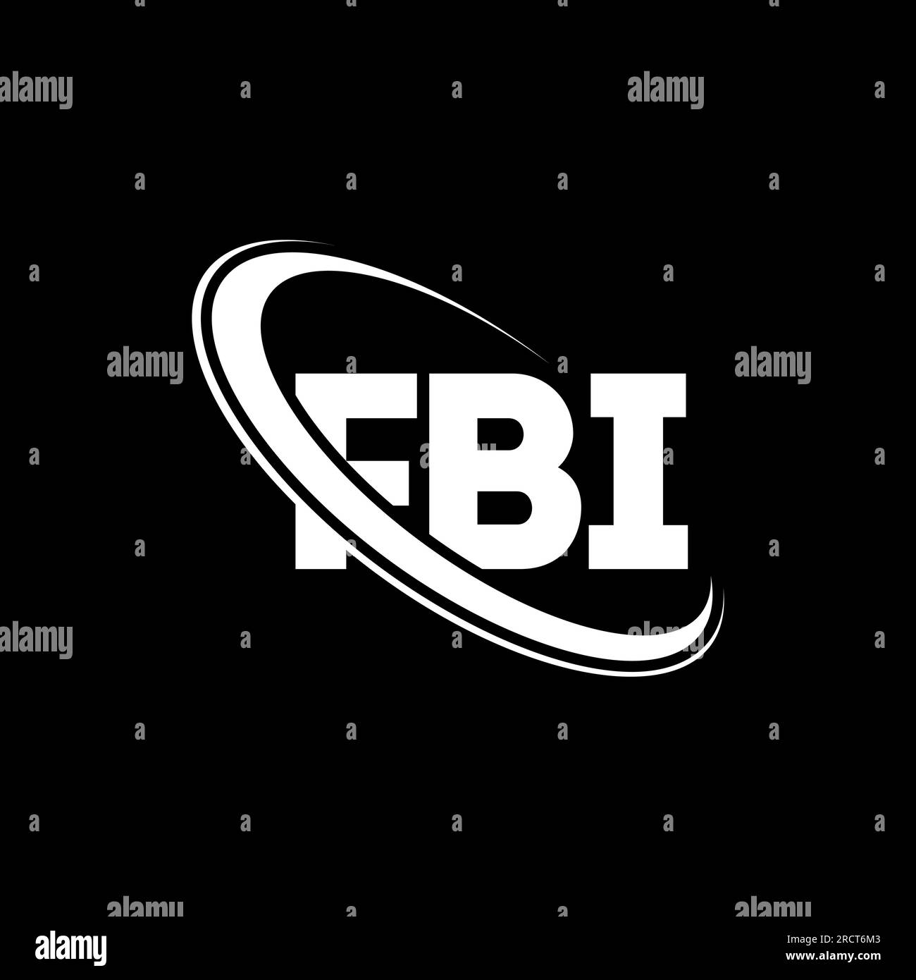 FBI logo. FBI letter. FBI letter logo design. Initials FBI logo linked with circle and uppercase monogram logo. FBI typography for technology, busines Stock Vector