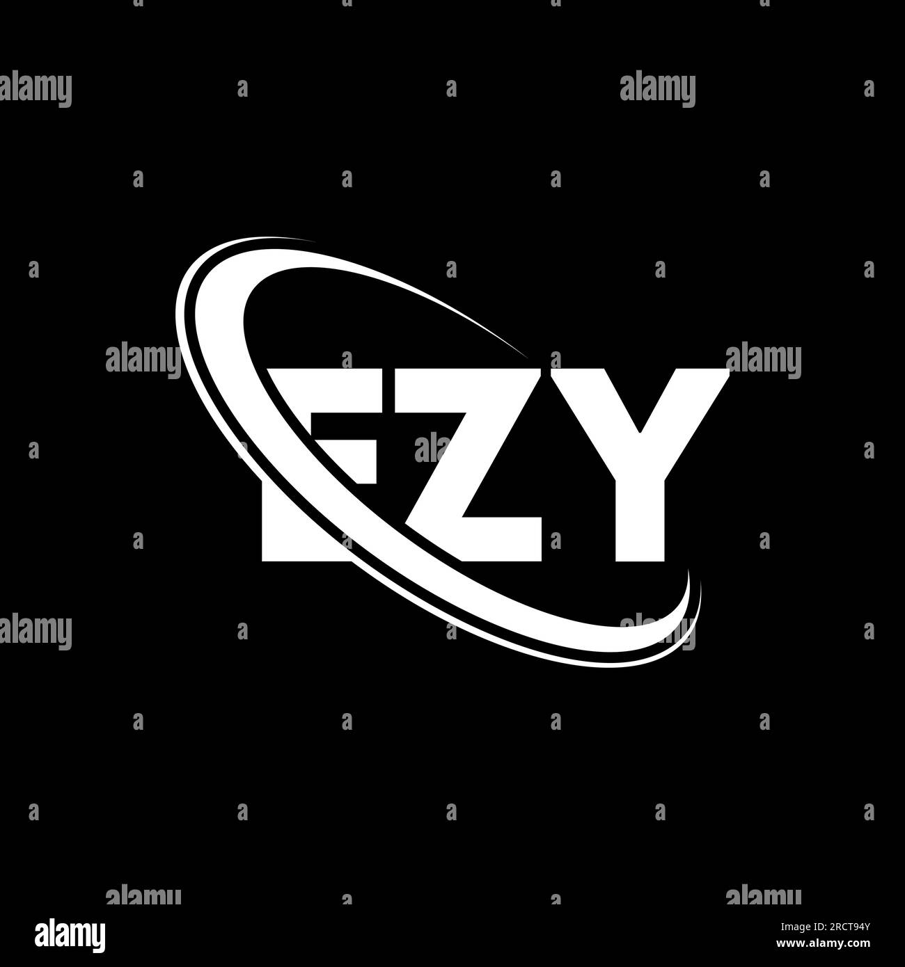 EZY logo. EZY letter. EZY letter logo design. Initials EZY logo linked with circle and uppercase monogram logo. EZY typography for technology, busines Stock Vector