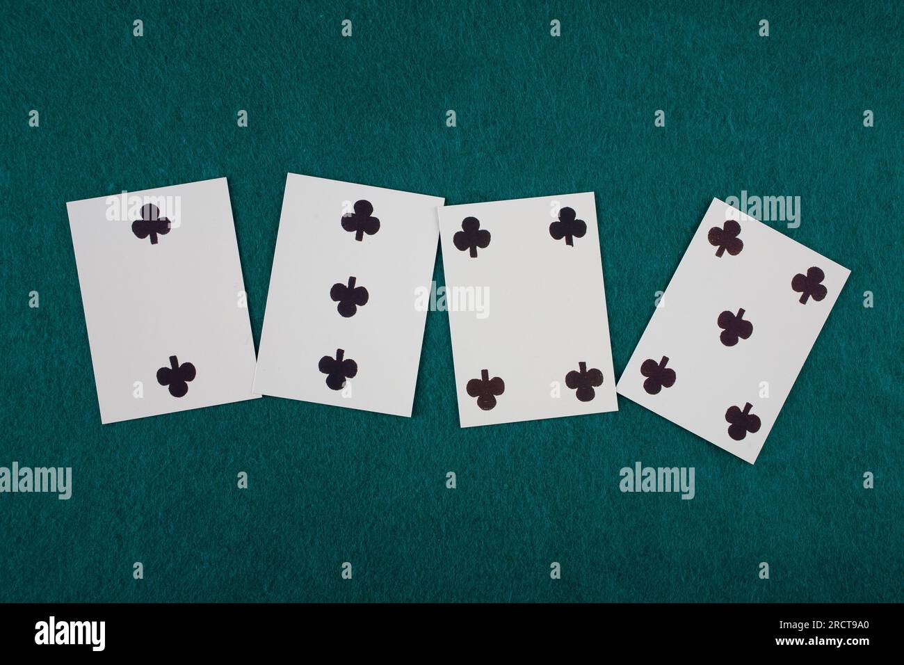 Old west era playing card on green gambling table Stock Photo Alamy