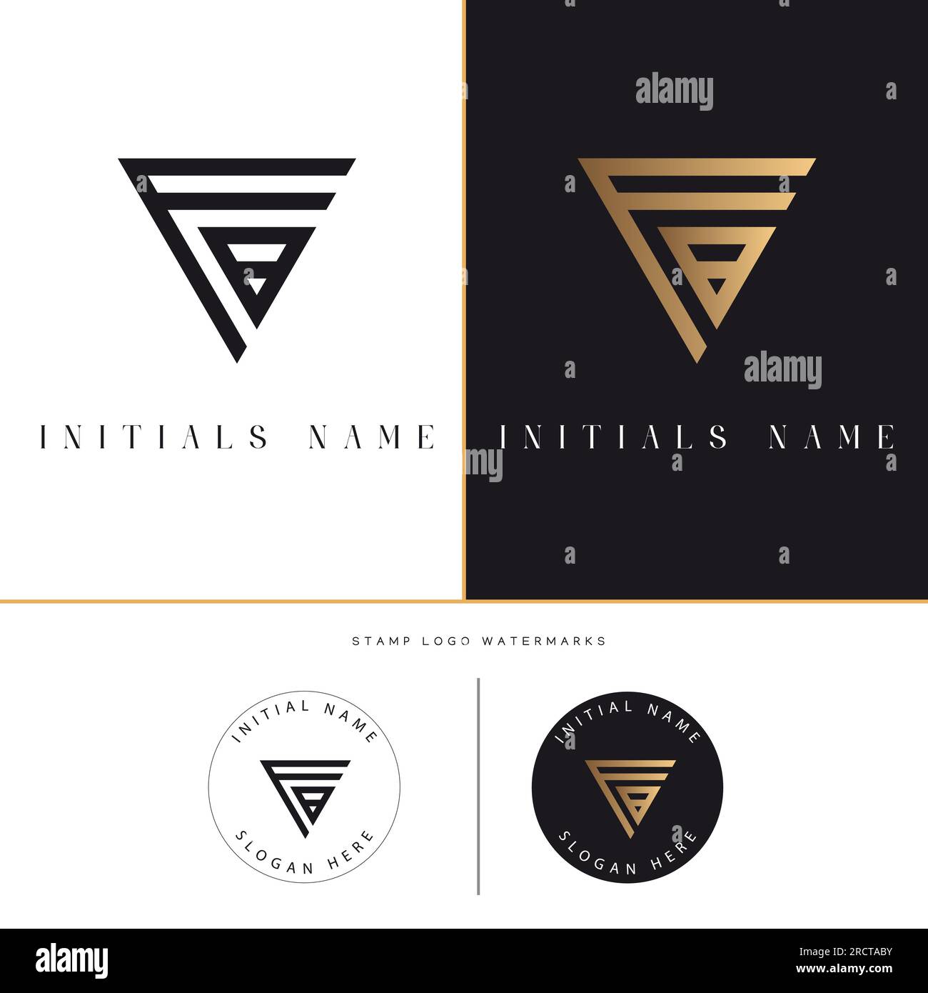 Luxury Initial FB or BF Monogram Text Letter Logo Design Stock Vector ...