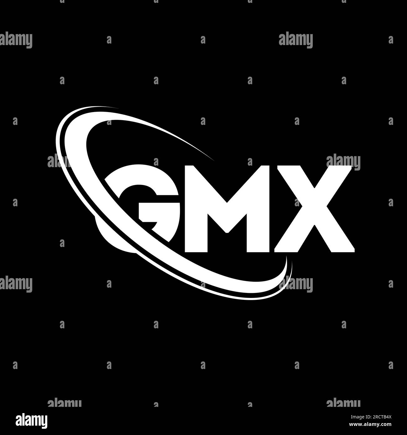 GMX logo. GMX letter. GMX letter logo design. Initials GMX logo linked with circle and uppercase monogram logo. GMX typography for technology, busines Stock Vector