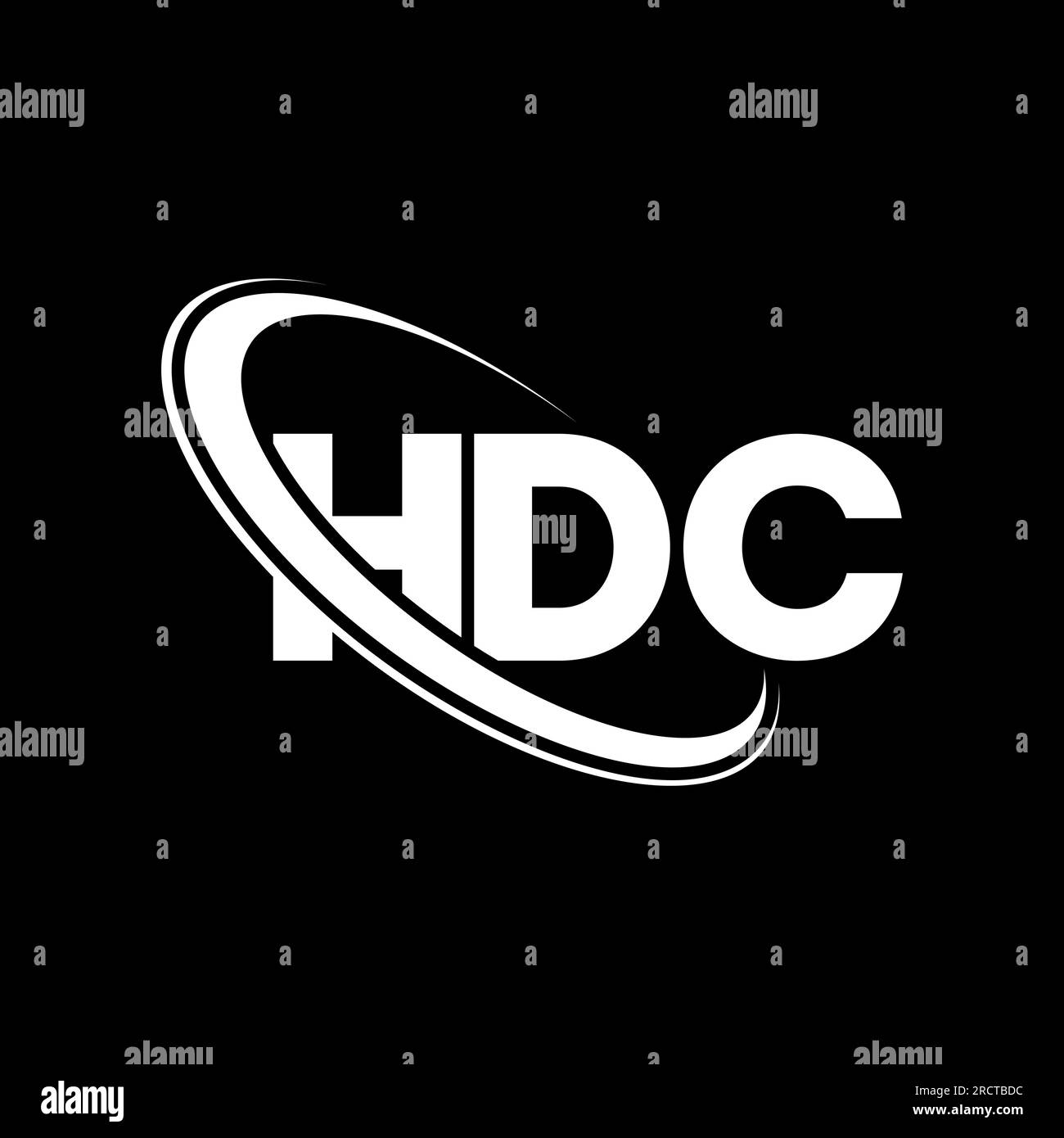 HDC logo. HDC letter. HDC letter logo design. Initials HDC logo linked