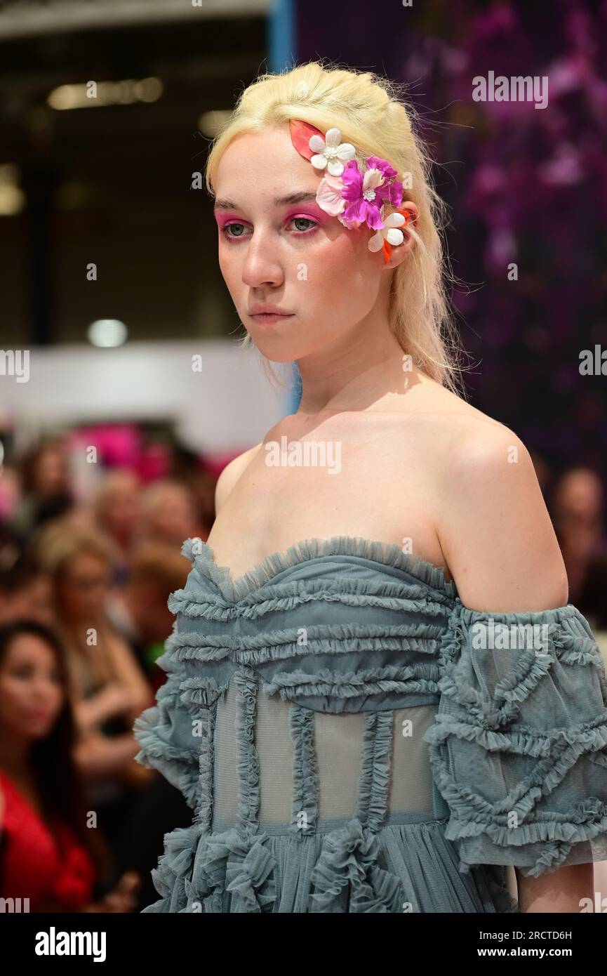 London, UK. 16th July, 2023. Fashion Catwalk at London Olympia in ...