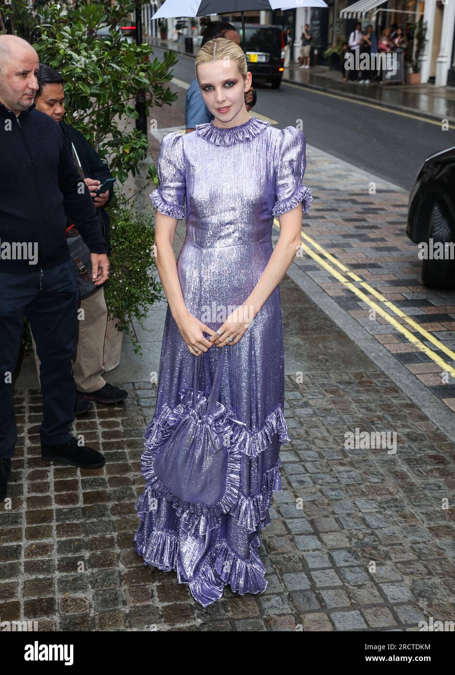 Greta Bellamacina attends the British Vogue x Self Portrait Summer