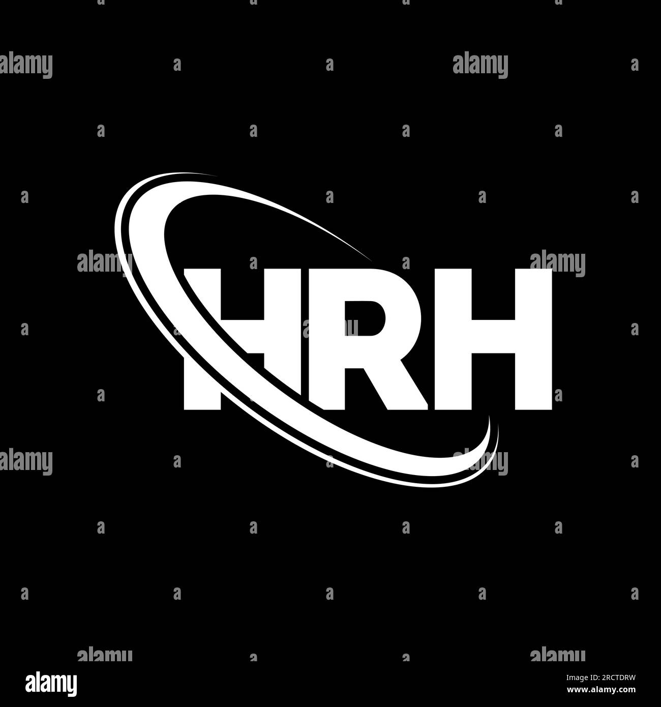 HRH logo. HRH letter. HRH letter logo design. Initials HRH logo linked 
