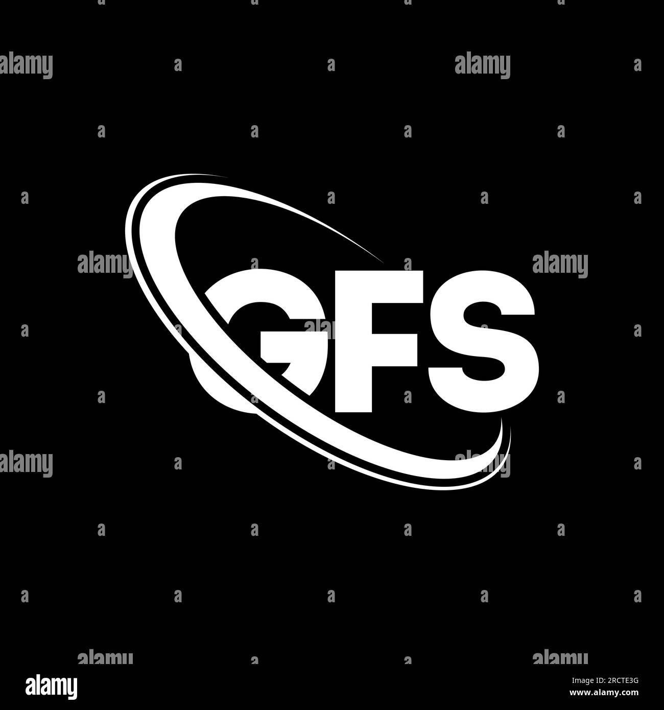 GFS logo. GFS letter. GFS letter logo design. Initials GFS logo linked with circle and uppercase monogram logo. GFS typography for technology, busines Stock Vector