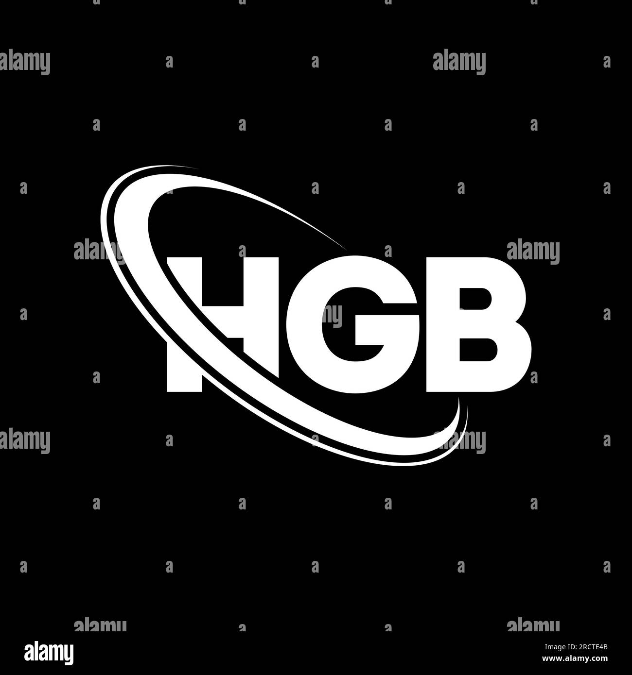HGB Logo HGB Letter HGB Letter Logo Design Initials HGB Logo Linked