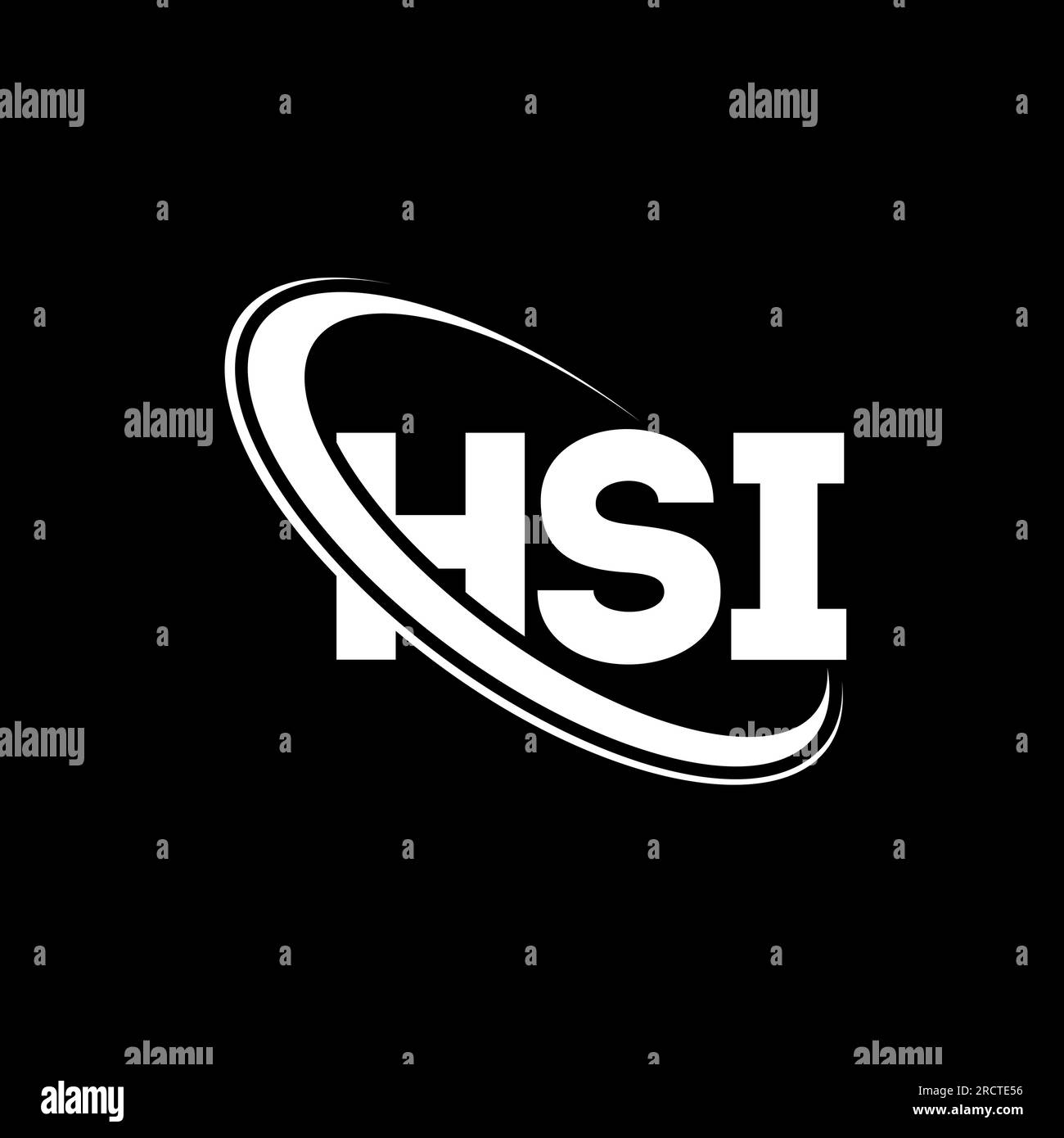 HSI logo. HSI letter. HSI letter logo design. Initials HSI logo linked