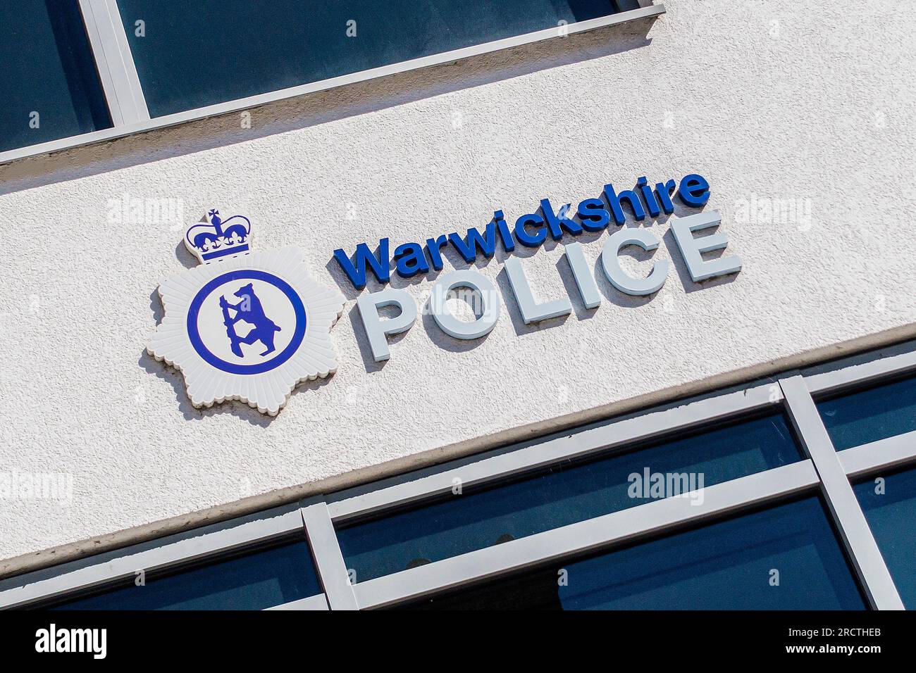 Warwickshire Police,Station,Sign,Leamington Spa,Warwickshire,England Stock Photo