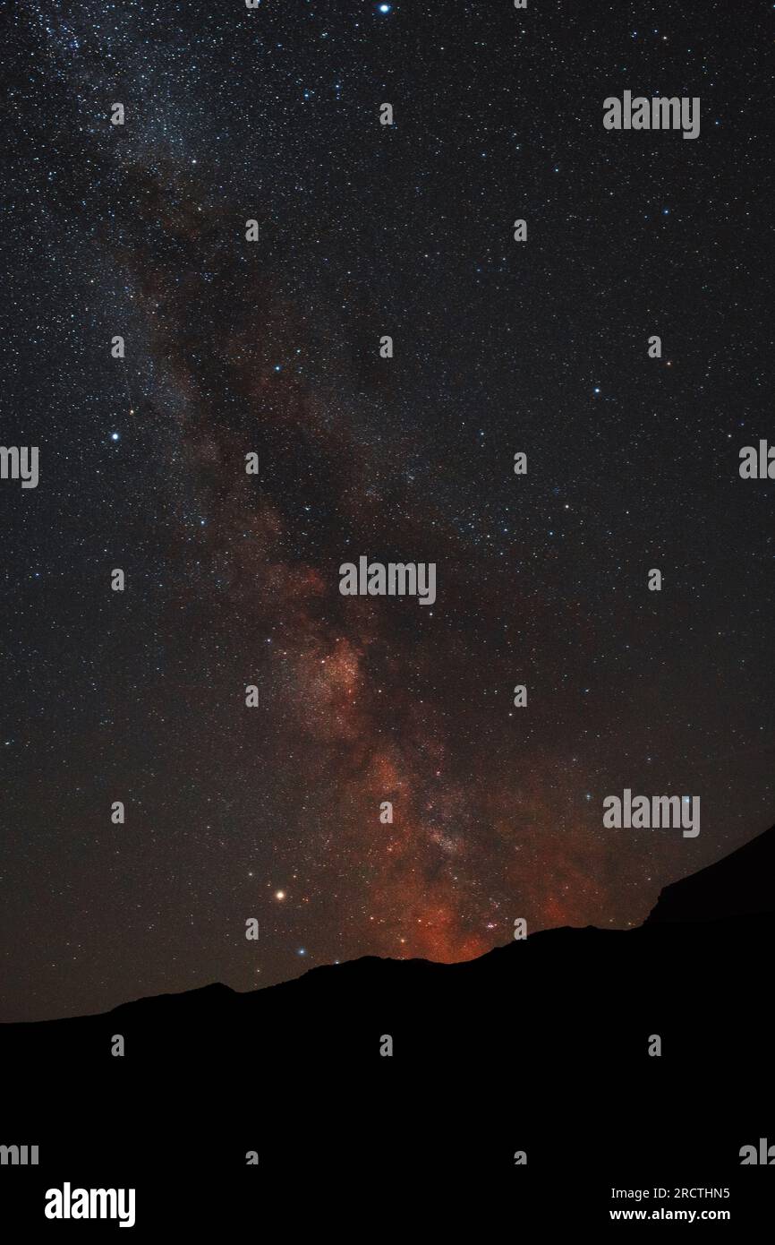 Panorama Milky Way galaxy with stars and space dust in the universe at ...