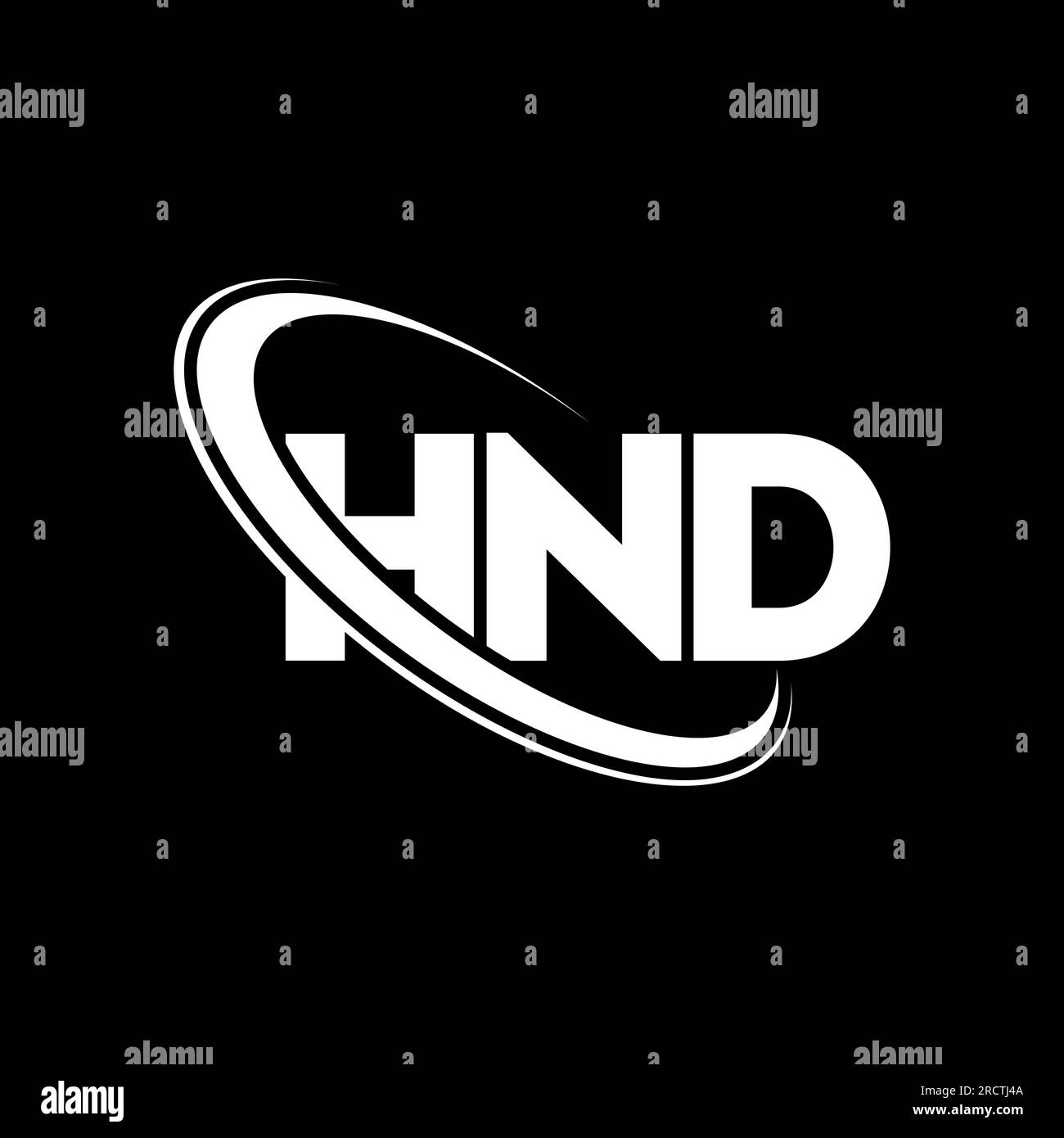 HND logo. HND letter. HND letter logo design. Initials HND logo linked