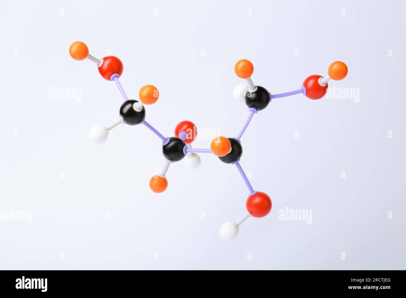 Molecule of sugar on white background. Chemical model Stock Photo Alamy