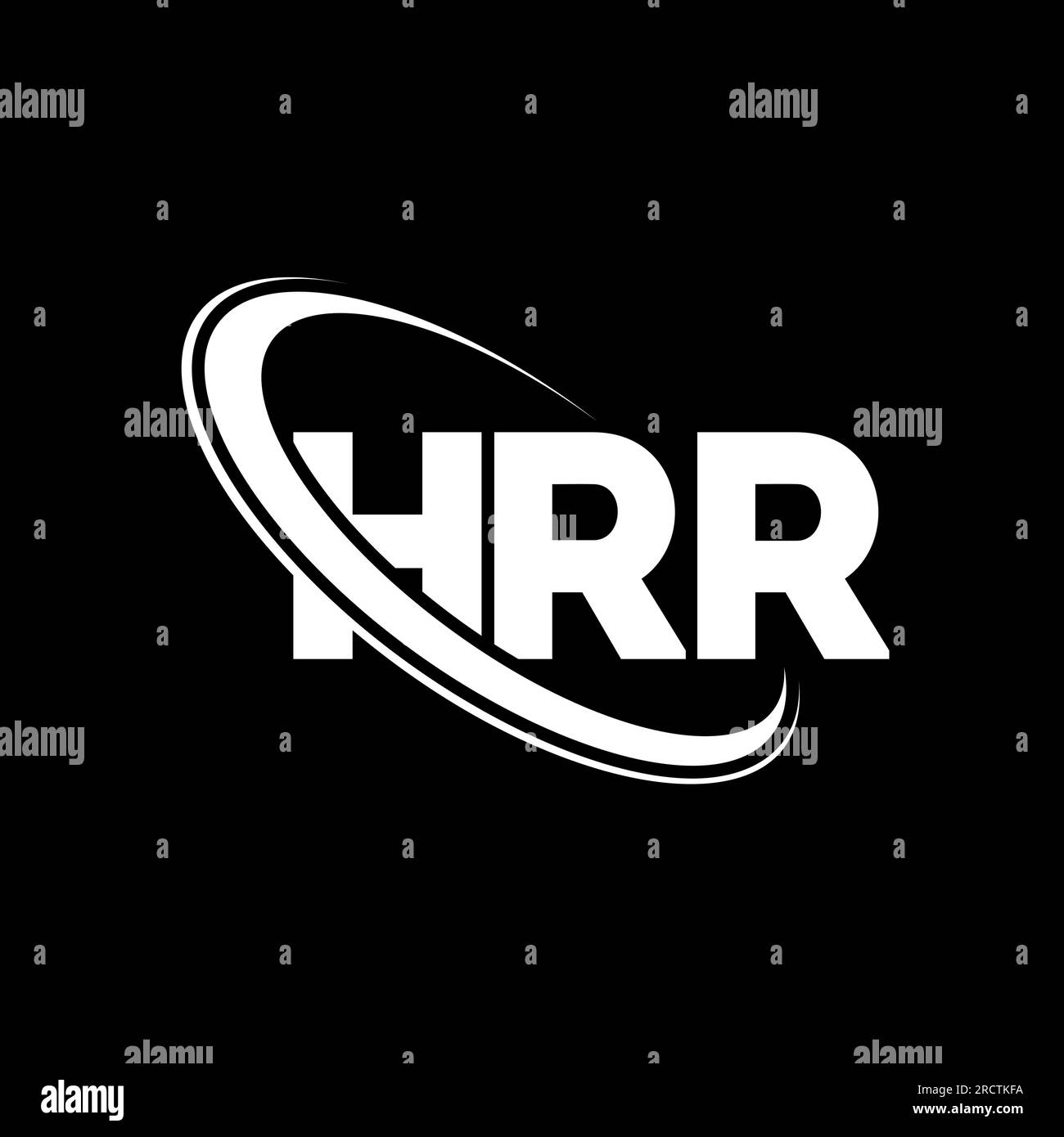 HRR logo. HRR letter. HRR letter logo design. Initials HRR logo linked with circle and uppercase monogram logo. HRR typography for technology, busines Stock Vector