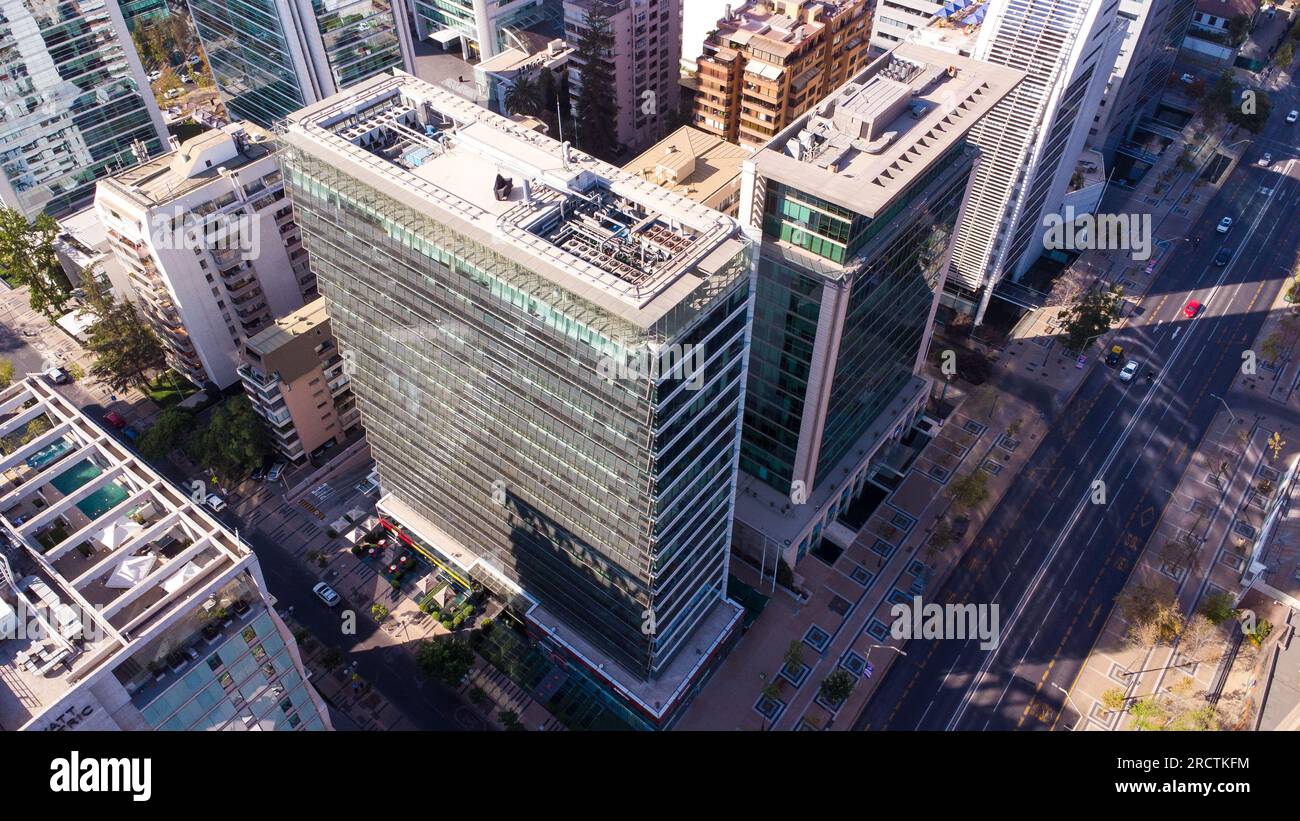 Aerial view of El Golf in Las Condes, Santiago, Chile Stock Photo Alamy