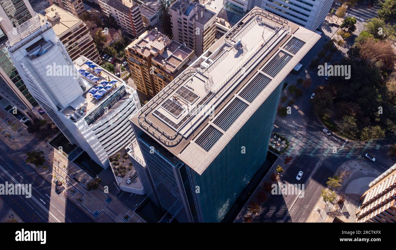 Aerial view of El Golf in Las Condes, Santiago, Chile Stock Photo Alamy