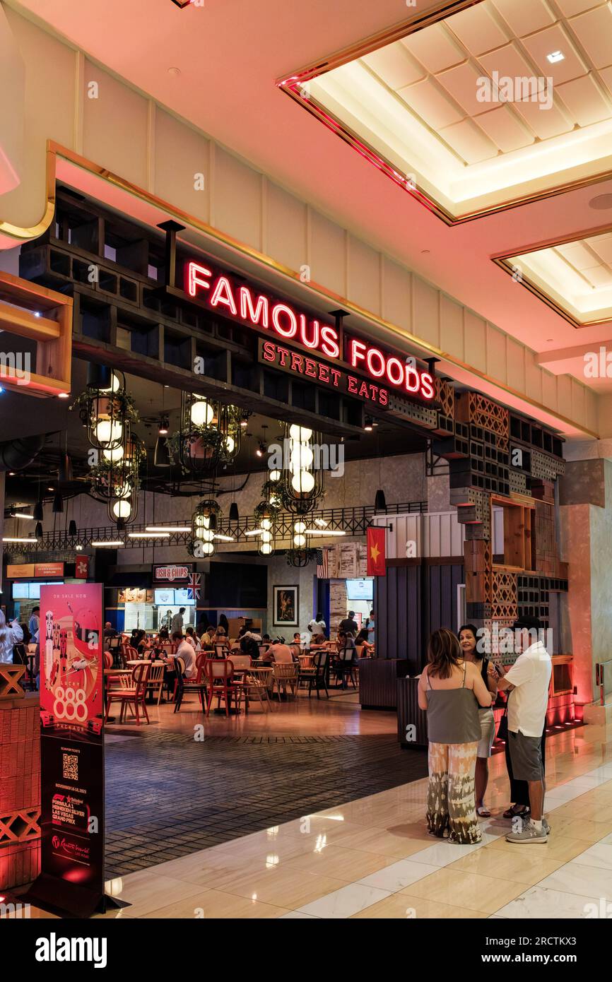 Famous Foods Marketplace, Resorts World, Las Vegas, Nevada Stock Photo