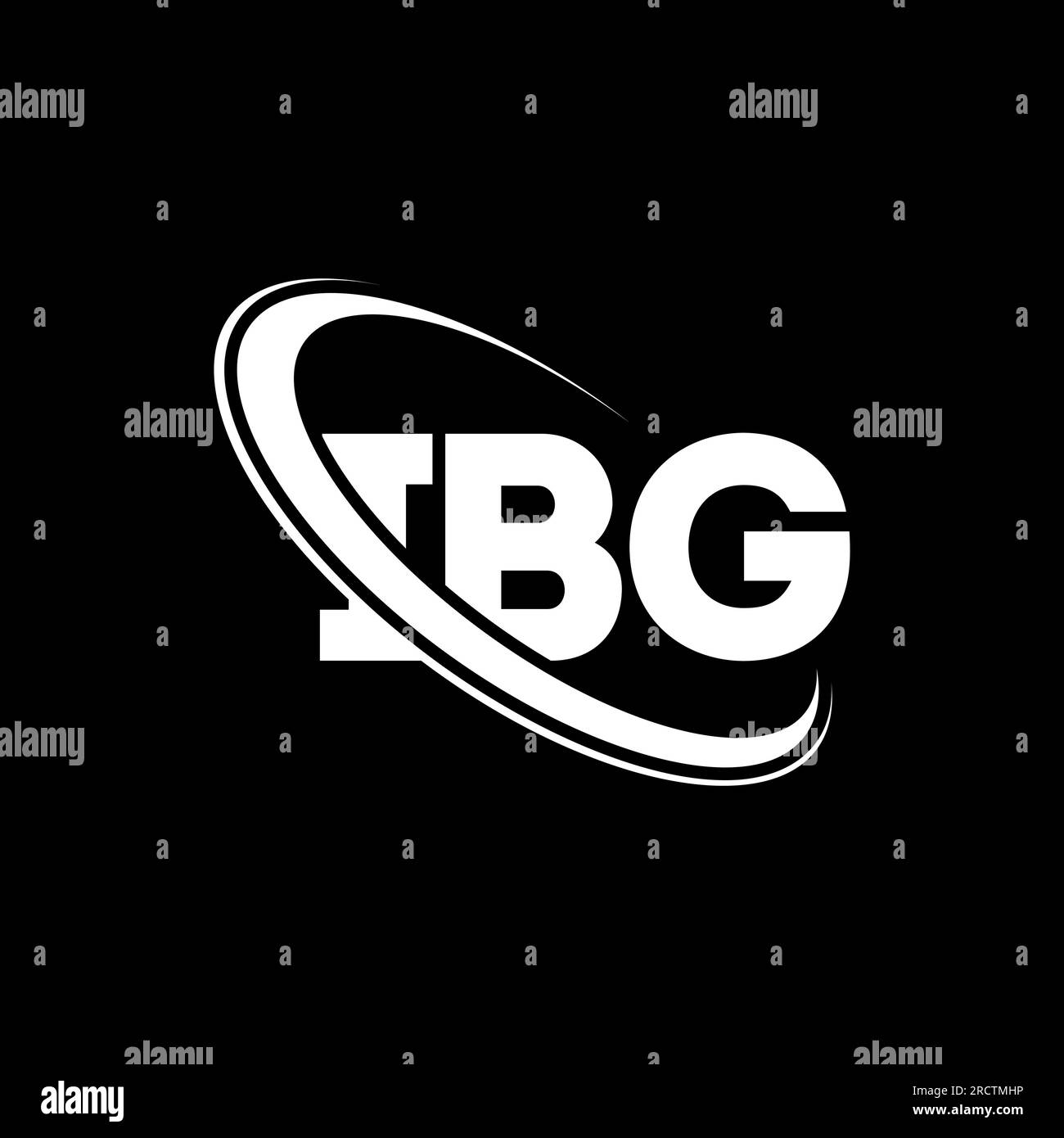 IBG logo. IBG letter. IBG letter logo design. Initials IBG logo linked with circle and uppercase monogram logo. IBG typography for technology, busines Stock Vector