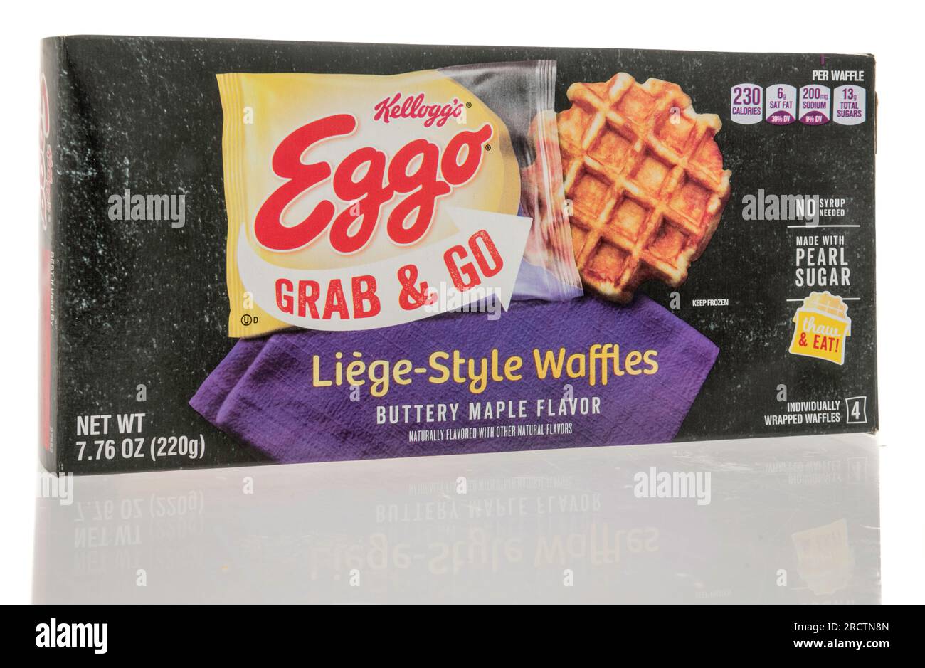 Winneconne, WI 15 July 2023 A package of Kelloggs eggo grab and go