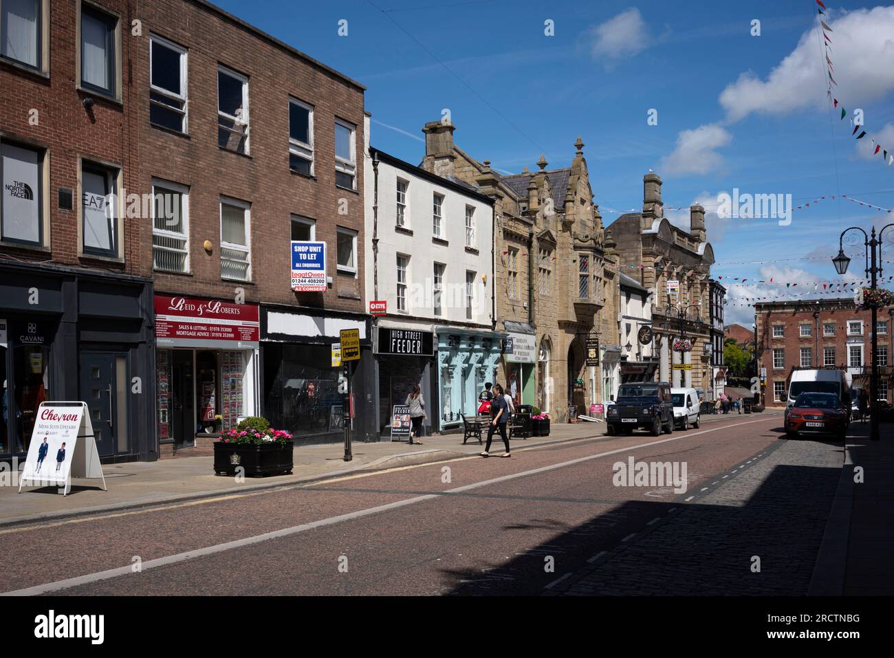 Wrexham, High Street, Town Centre, Clwyd, North Wales, UK Stock Photo ...