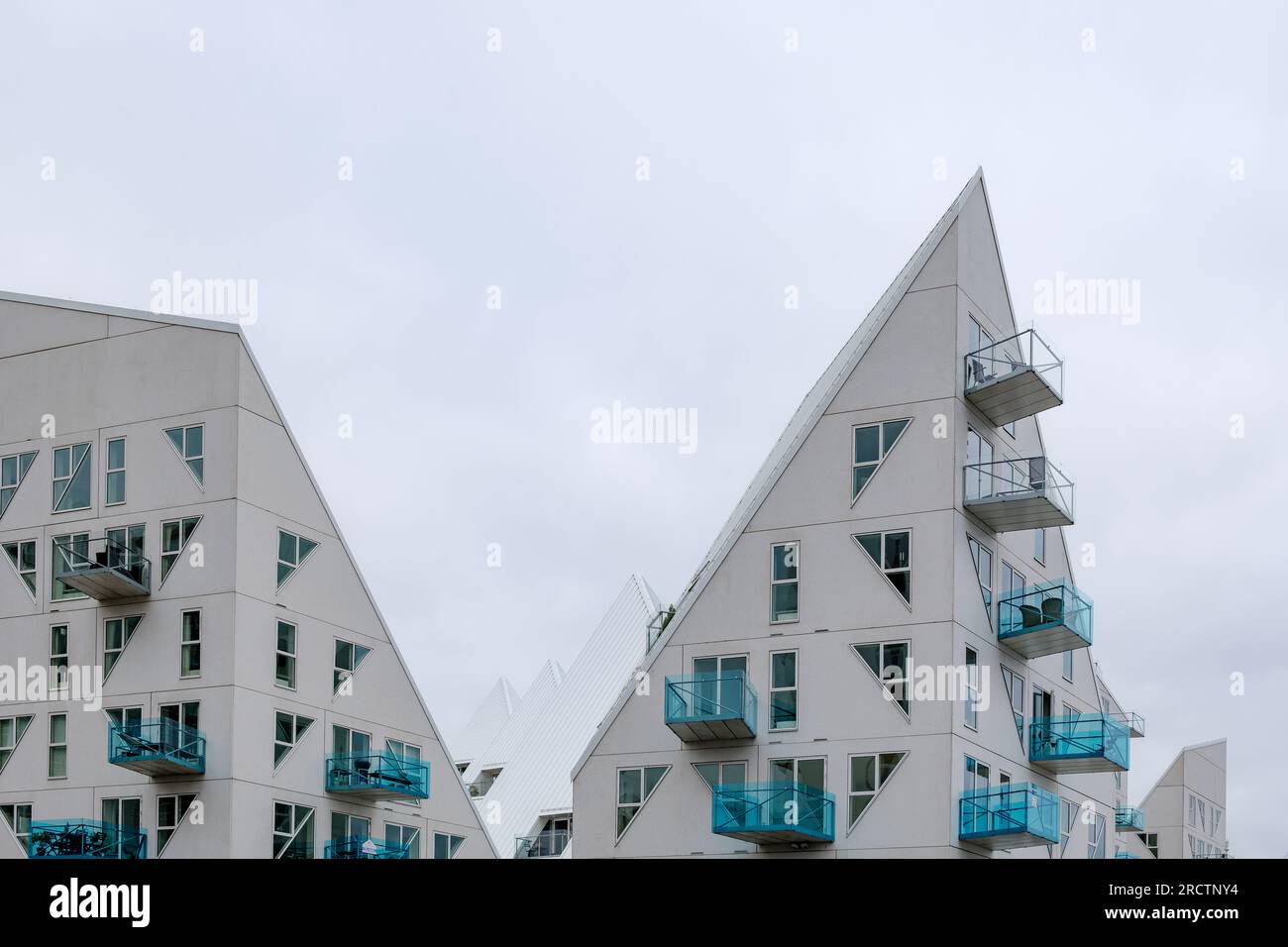 AARHUS, DENAMRK - 06 OCTOBER 2022: The Iceberg, condominium complex at MARIANE THOMSENS GADE harbour, Aarhus east. Stock Photo