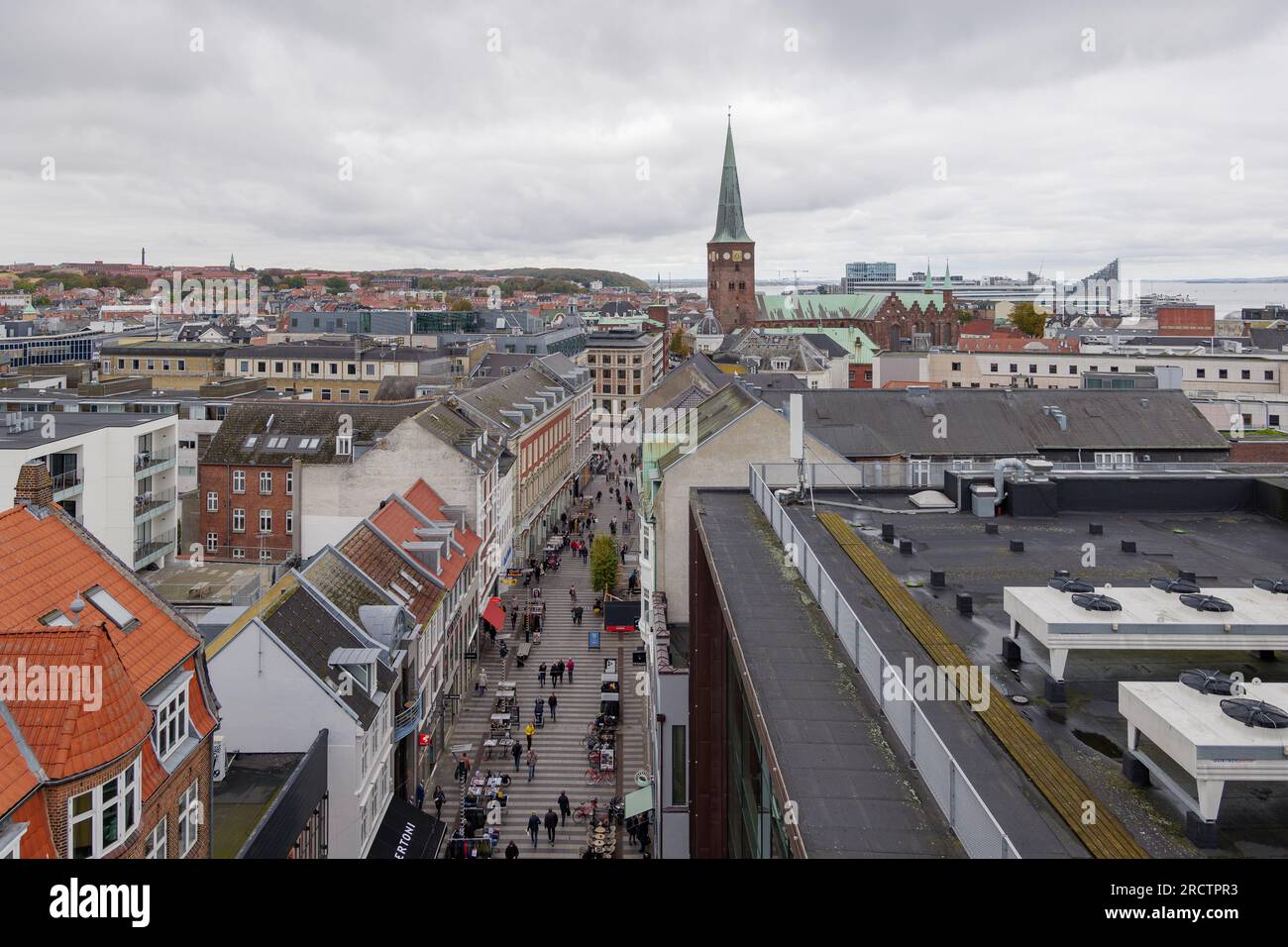 Outdoor Top Aerial View At Salling SKYWALK Observation Deck On The 