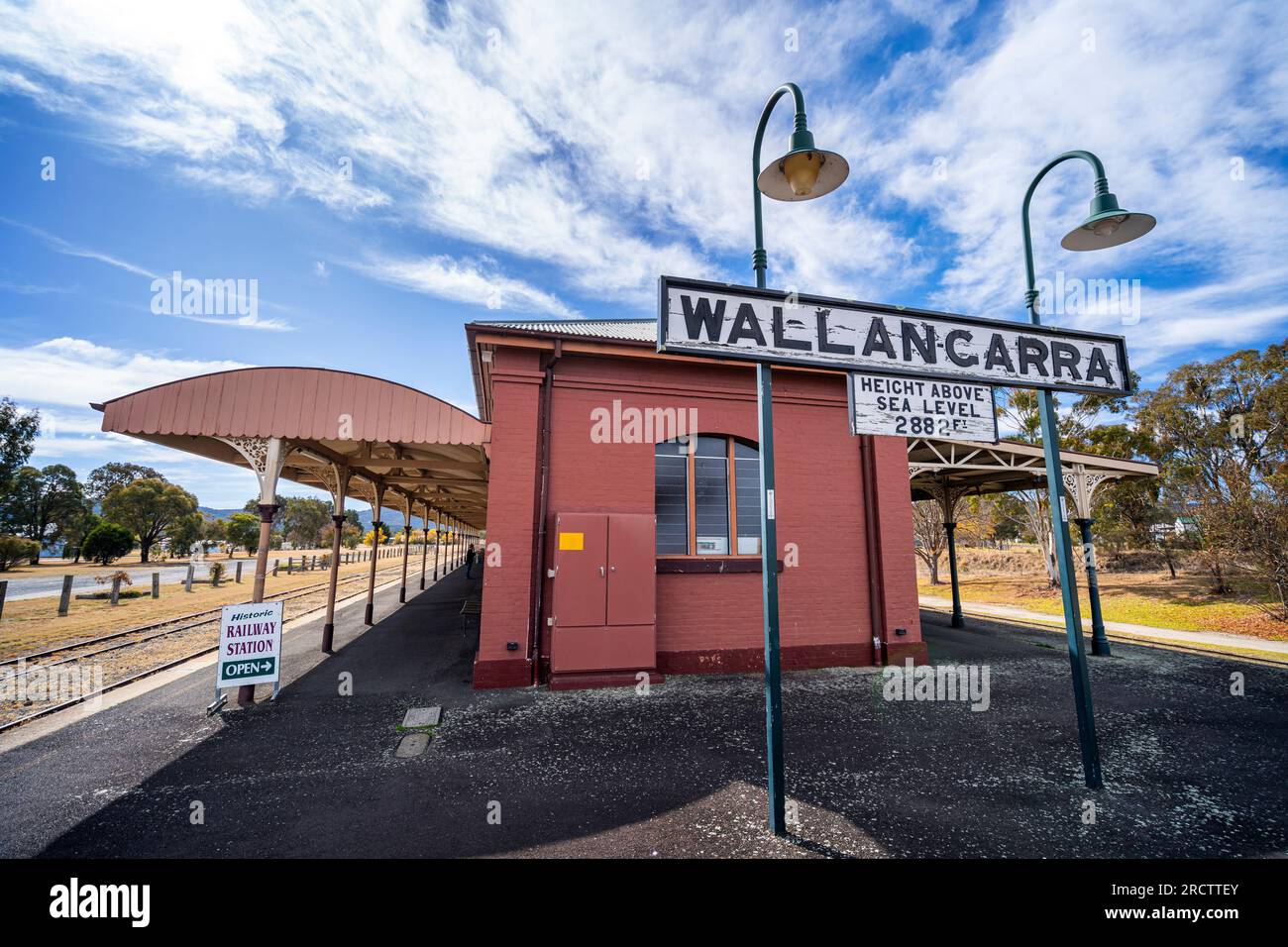 Historic Wallangarra Railway Station, Wallangarra, Queensland New South Wales border, Queensland, Australia Stock Photo