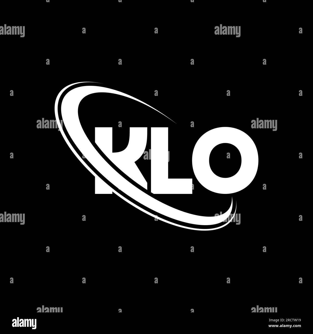KLO logo. KLO letter. KLO letter logo design. Initials KLO logo linked with circle and uppercase monogram logo. KLO typography for technology, busines Stock Vector
