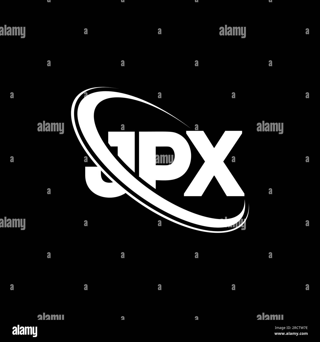 JPX logo. JPX letter. JPX letter logo design. Initials JPX logo linked with circle and uppercase monogram logo. JPX typography for technology, busines Stock Vector