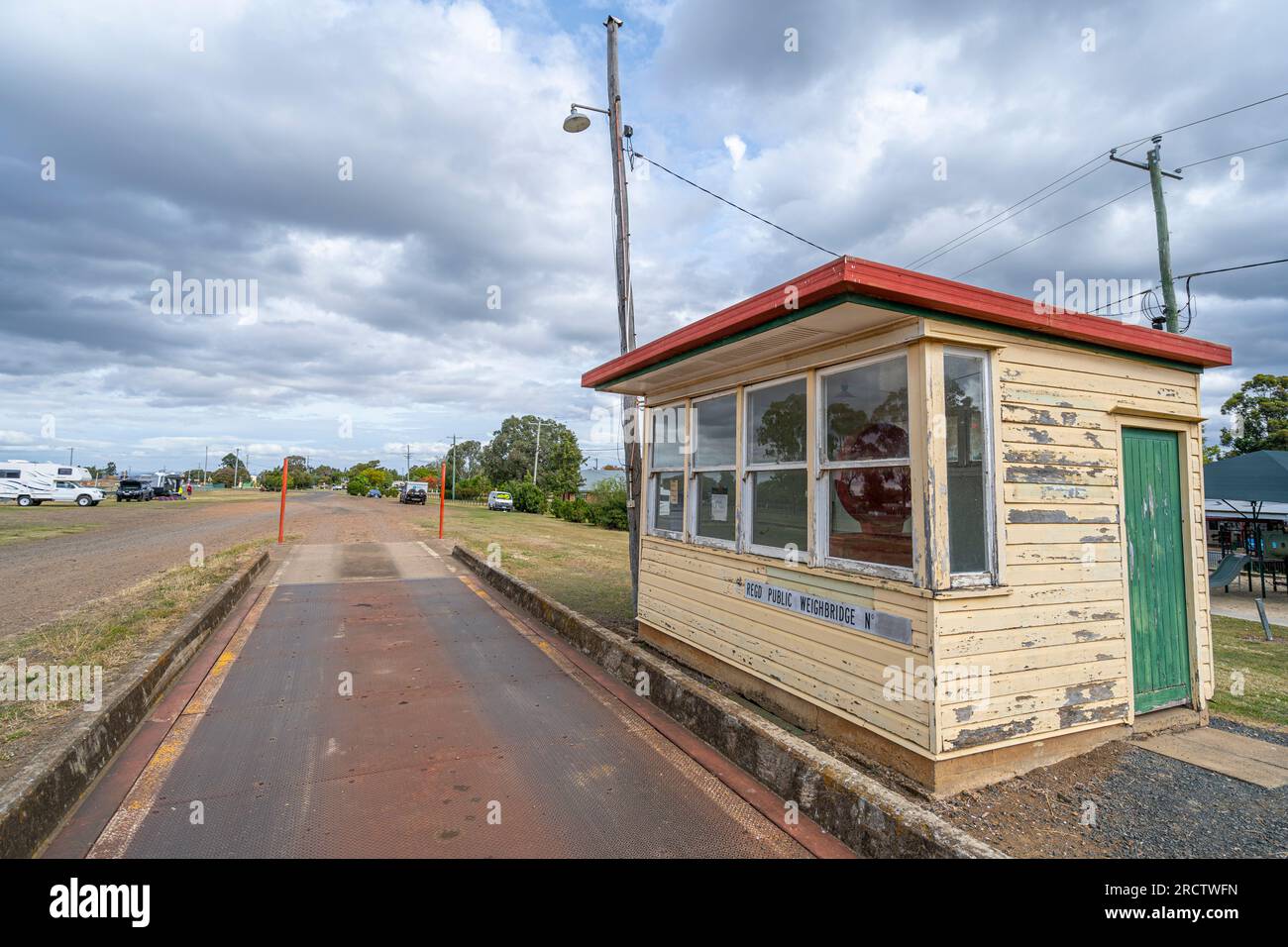 Public weigh bridge, Nobby, Darling Downs, Queensland, Australia Stock Photo