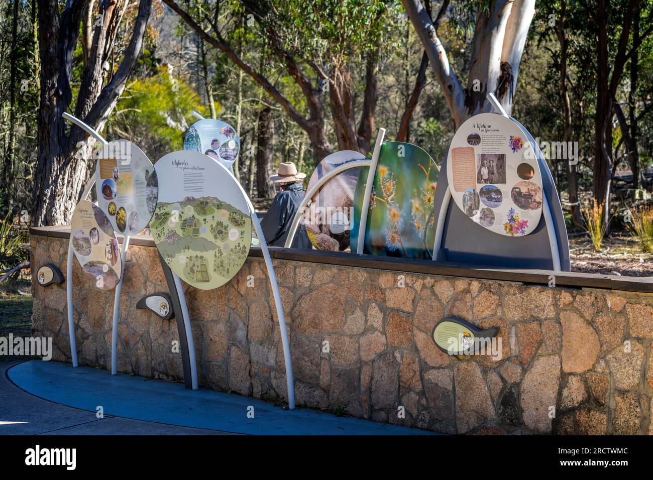 Information signs on display at the picnic area, Girraween National