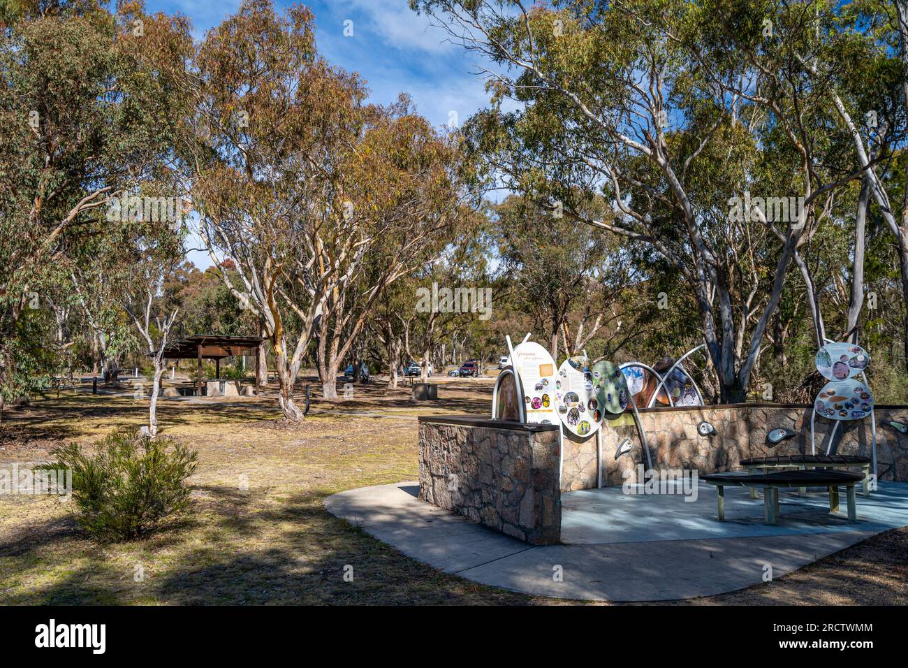 Information signs on display at the picnic area, Girraween National