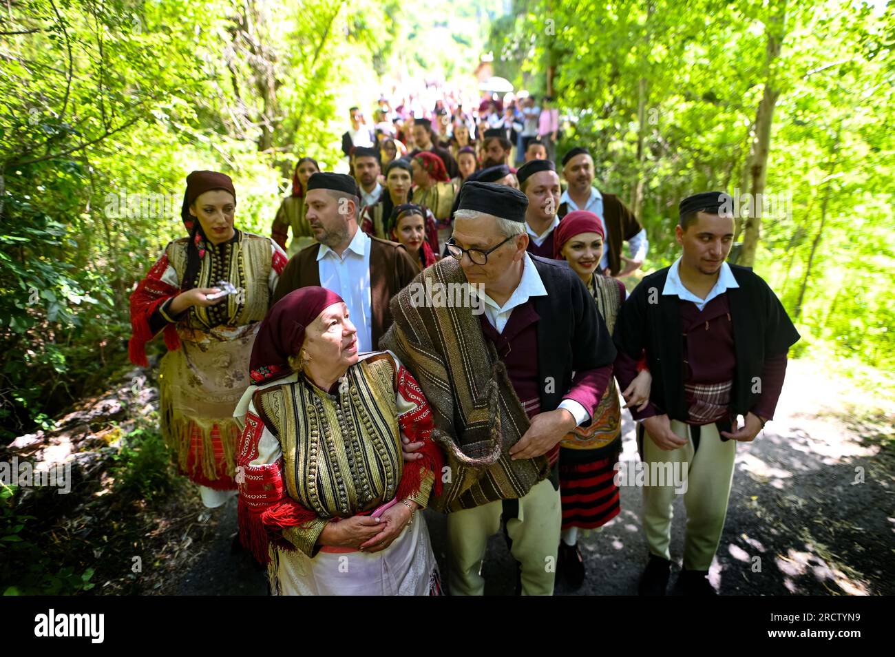 Skopje, North Macedonia. 16th July, 2023. People in traditional attires