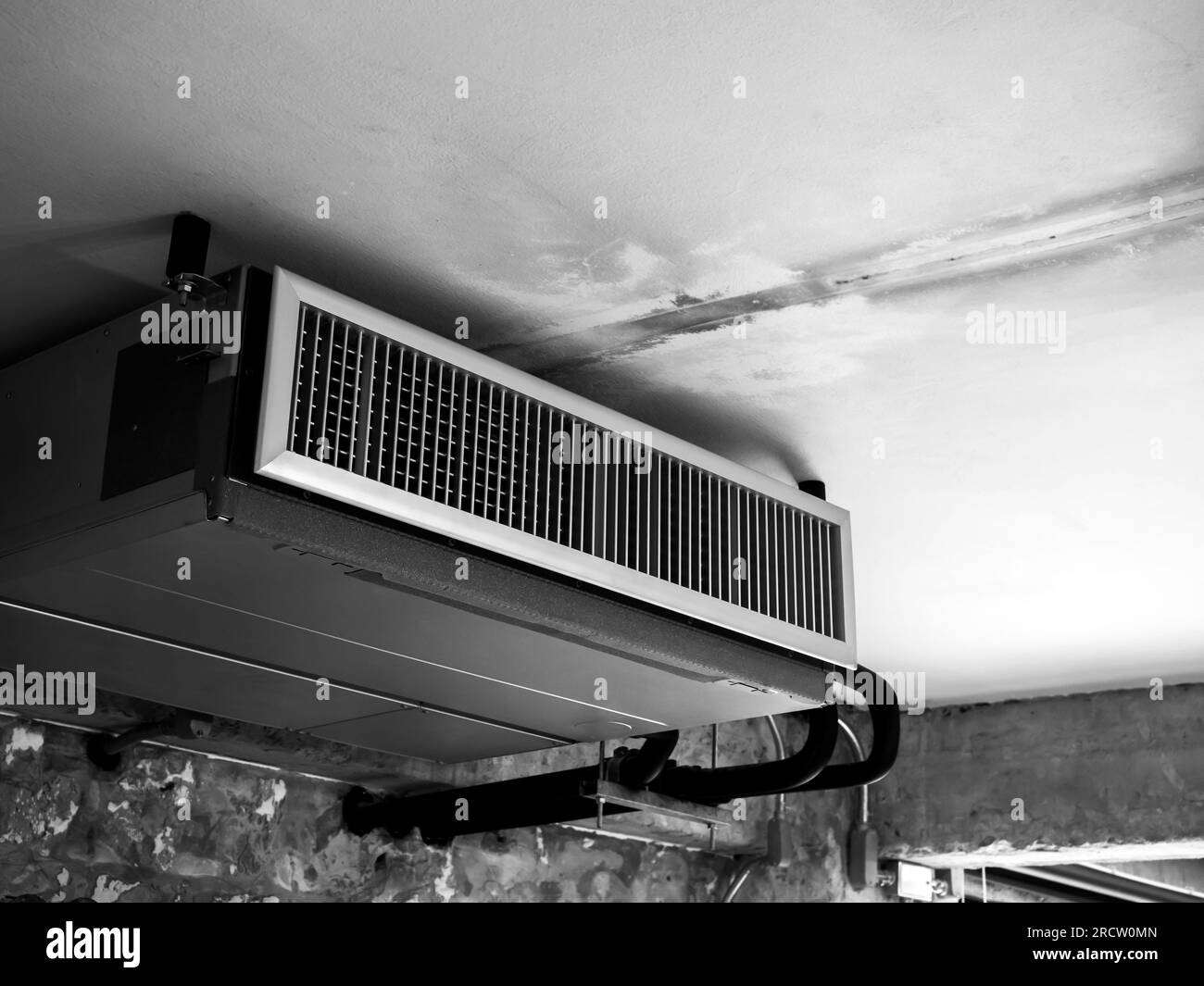 Black machine, modern air conditioning ceiling mounted ventilation