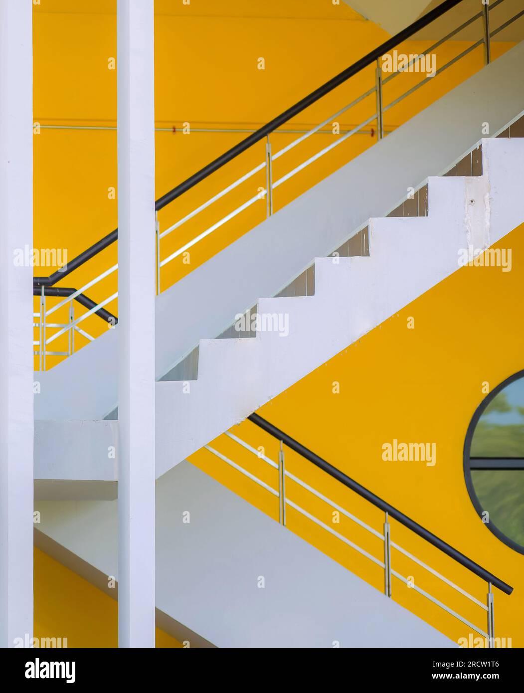 Empty outdoor black cement staircase hires stock photography and