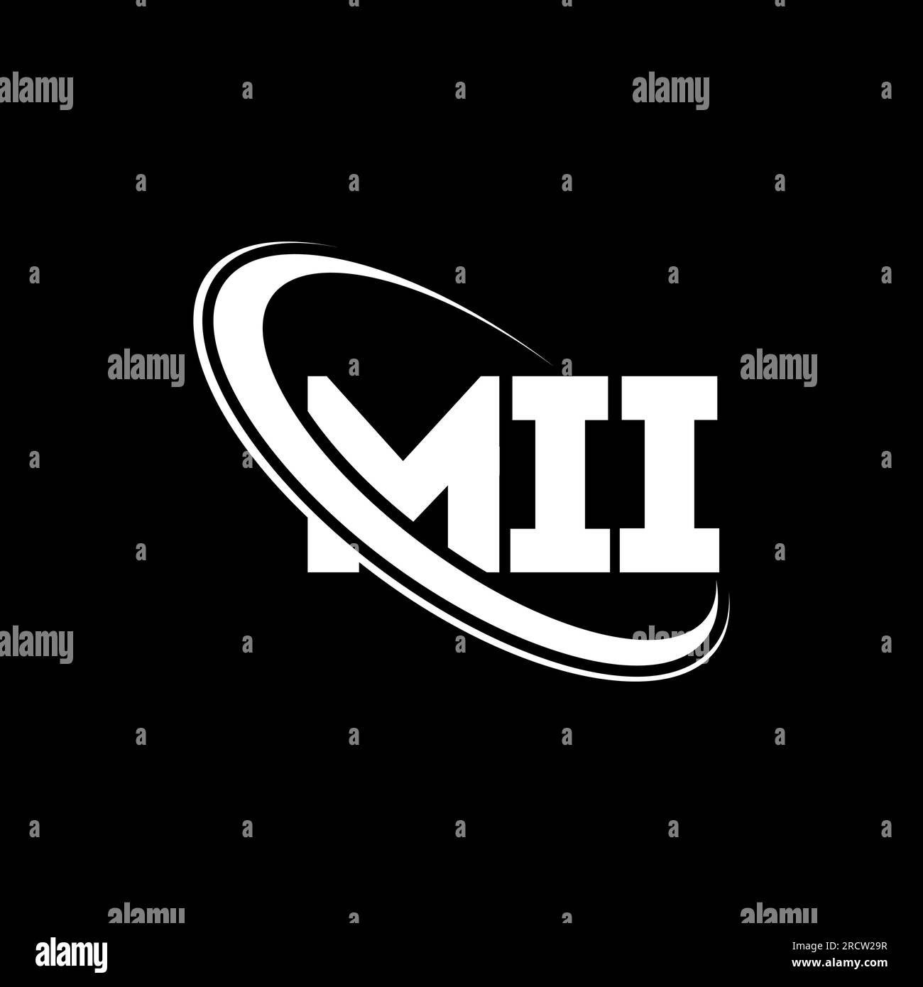 MII logo. MII letter. MII letter logo design. Initials MII logo linked with circle and uppercase monogram logo. MII typography for technology, busines Stock Vector