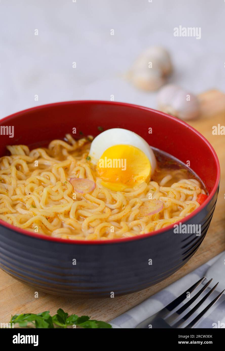 bowl of Indomie goreng or fried noodle instant noodles Indonesia