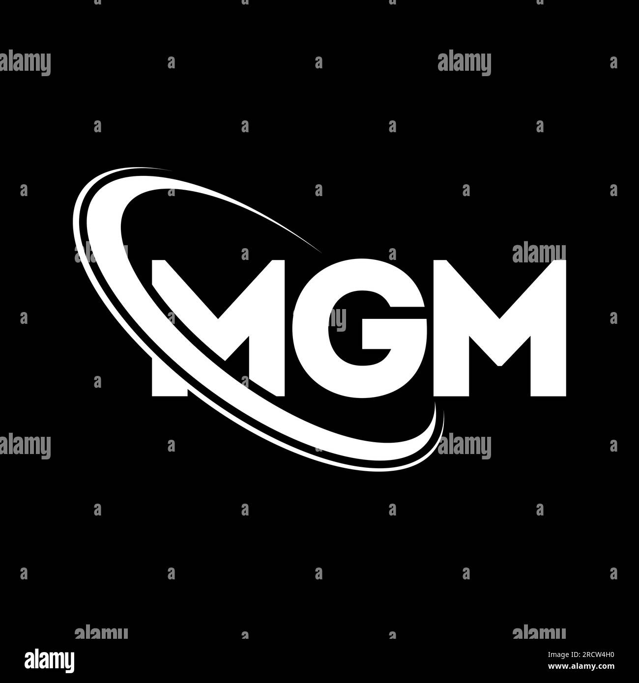 MGM logo. MGM letter. MGM letter logo design. Initials MGM logo linked with circle and uppercase monogram logo. MGM typography for technology, busines Stock Vector