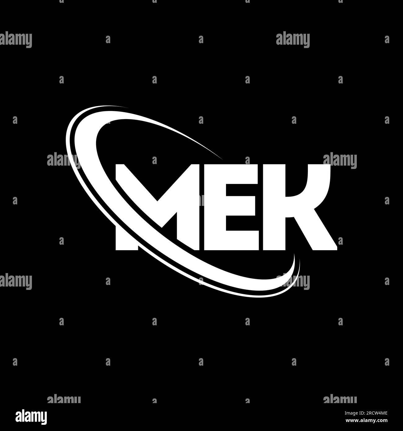 MEK logo. MEK letter. MEK letter logo design. Initials MEK logo linked with circle and uppercase monogram logo. MEK typography for technology, busines Stock Vector