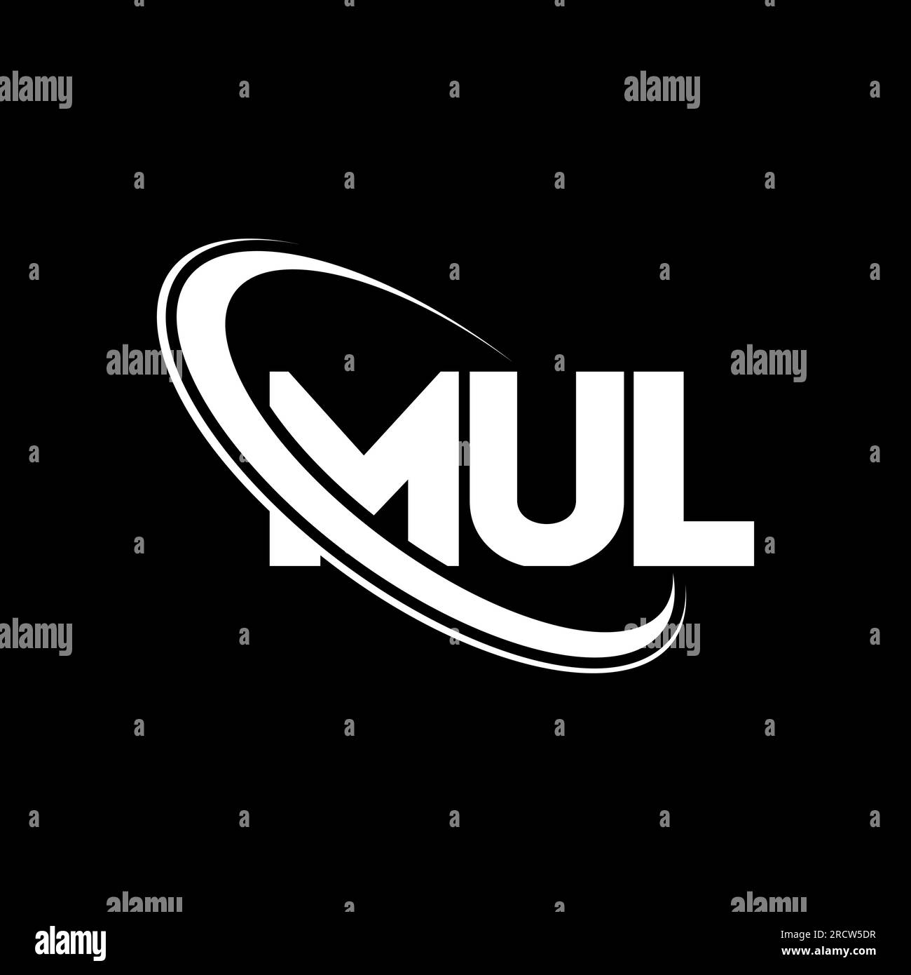 MUL logo. MUL letter. MUL letter logo design. Initials MUL logo linked