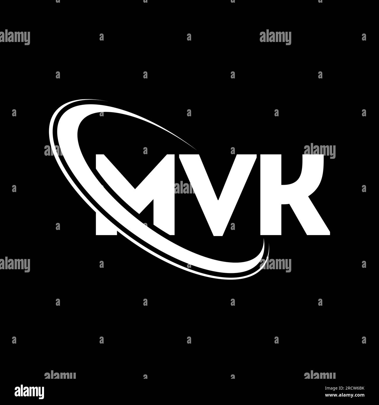 MVK logo. MVK letter. MVK letter logo design. Initials MVK logo linked with circle and uppercase monogram logo. MVK typography for technology, busines Stock Vector