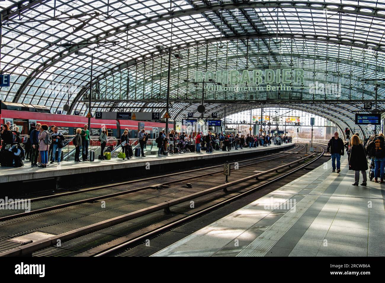 Zoologischer Garten Sbahn Railway station with people on Platform